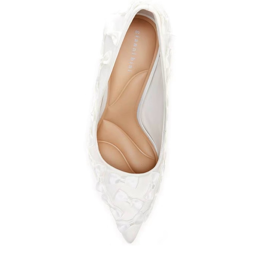 NWT Gianni Bini Bridal Collection Serena Satin Bow Pointed Toe 7 - Picture 6 of 7